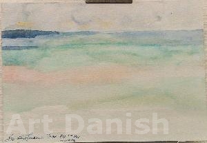 Art Danish EU sur mer 1, france, akvarel maleri